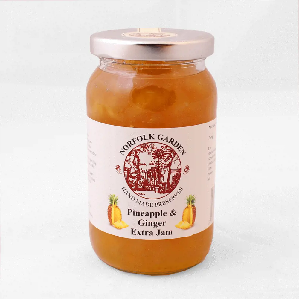 Norfolk Garden Preserved Pineapple and Ginger Extra Jam 454g